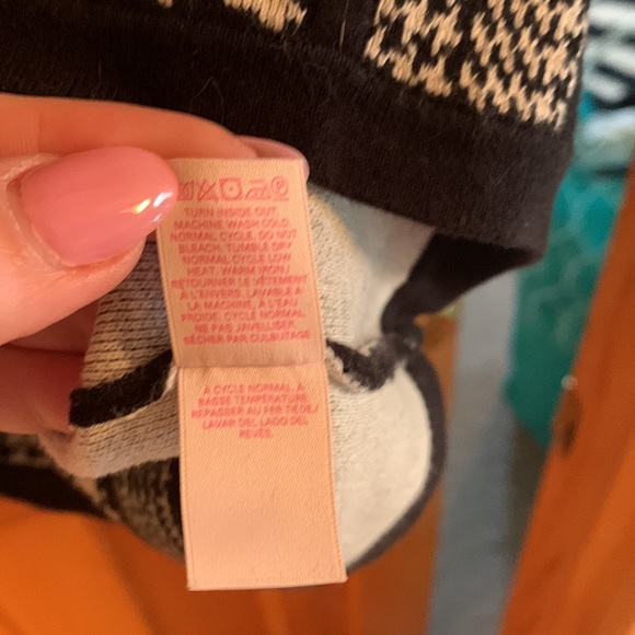 Victorias Secret B&W houndstooth/plaid/solid cap sleeve mini dress - Picture 4 of 5